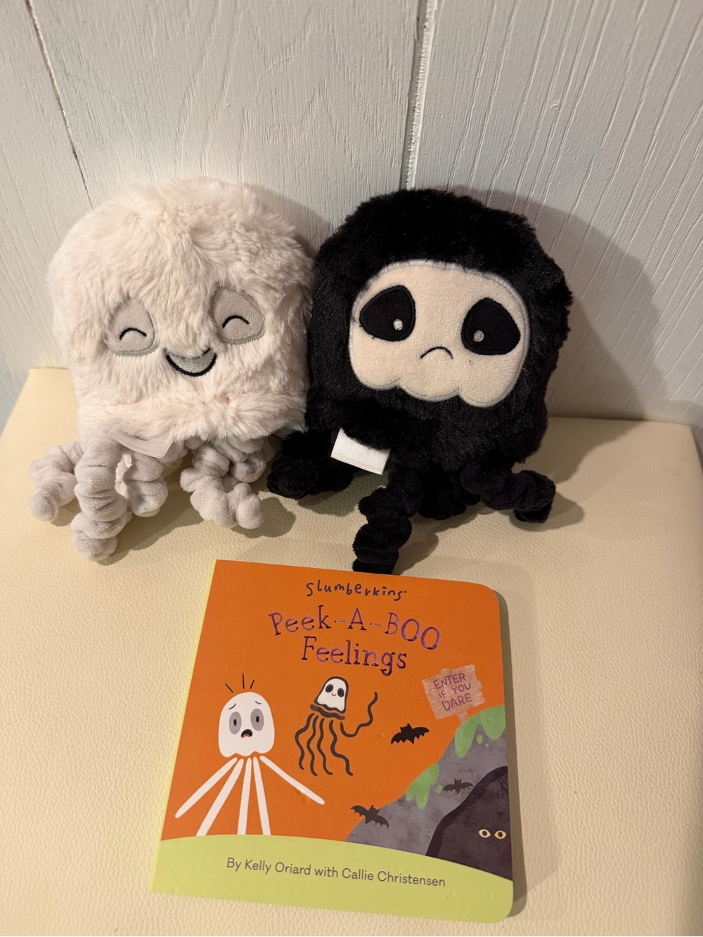Slumberkins Plush Octopus Set - Black & Cream Soft Stuffed Toys